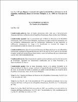 Ley núm. 1-22 que dispone el aumento del capital social del Banco de Reservas de la República Dominicana, Banco de Servicios Múltiples