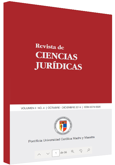 Revista Ciencias Jurídicas: vol. 2, núm. 4, 2014