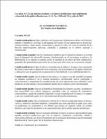 Ley núm. 341-22 que declara al tabaco y al cigarro dominicano como patrimonio cultural de la República Dominicana